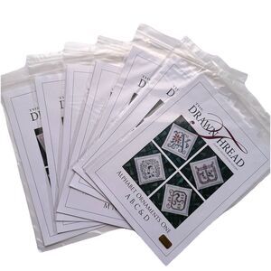 The Drawn Thread Cross Stitch COMPLETE ALPHABET Ornament Charts A-Z Patterns